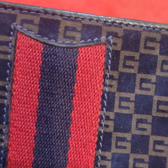 Gucci*Very Rare*Suede & Leather* Sherry Line*Purse/Wallet - Picture 9 of 12